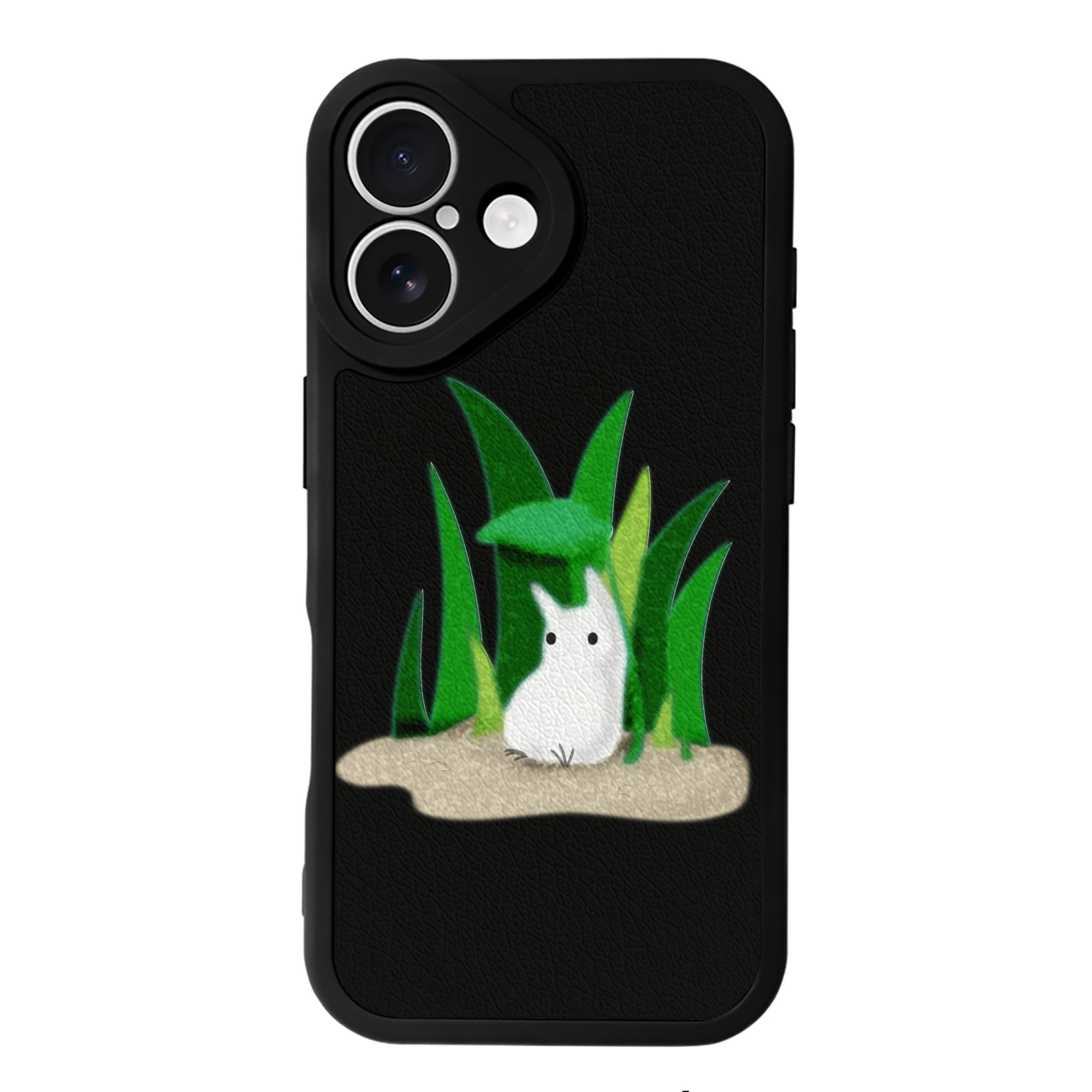（画像用） となりのトトロ 草壁メイ 草壁サツキ My Neighbor Totoro Satsuki Kusakabe Mei Kusakabe 【iPhone 16シリーズ対応】シリコンスマホケース（レザー調） 材質：シリコン
